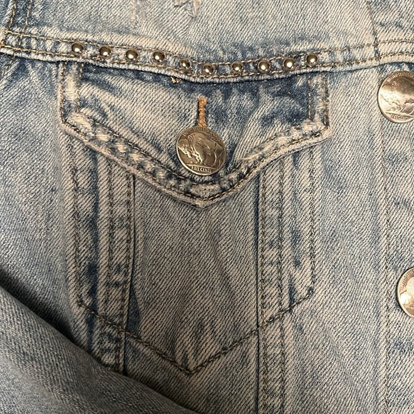 Lucky Brand Jean Jacket Buffalo 🦬 Buttons - Picture 8 of 12